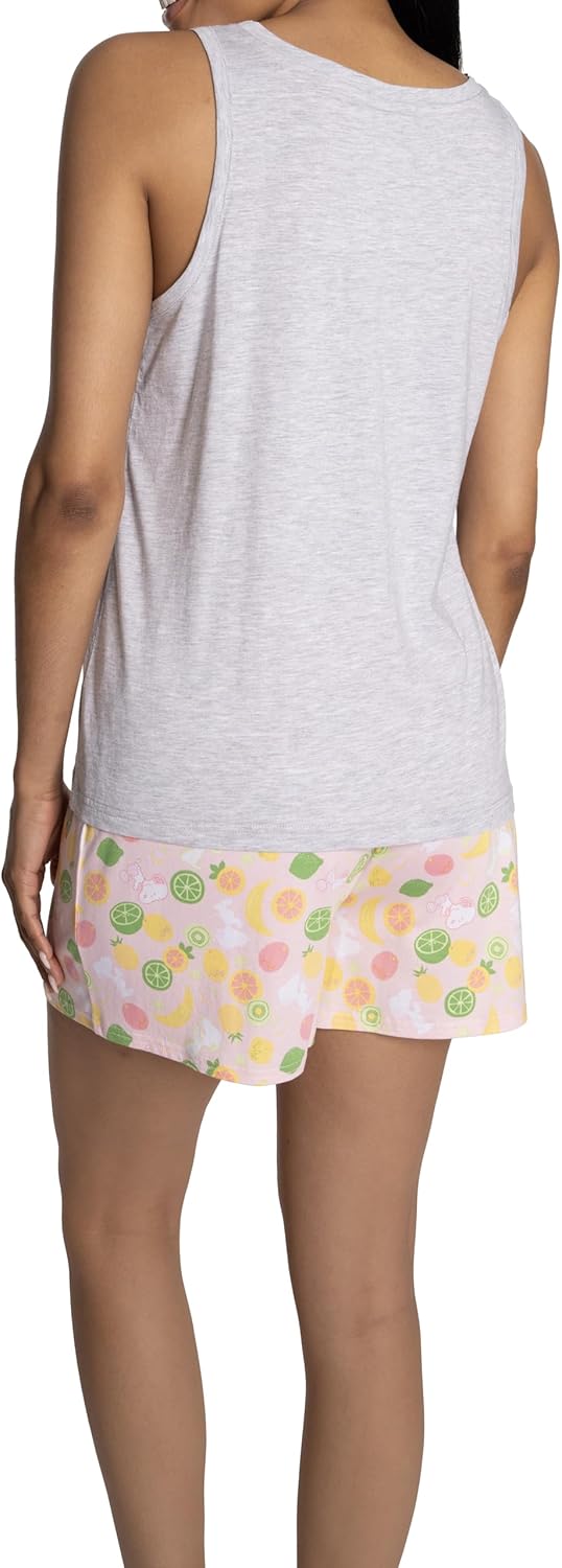 Peanuts womens Tank and Drawstring Short 2pc Pj Set - Image 4