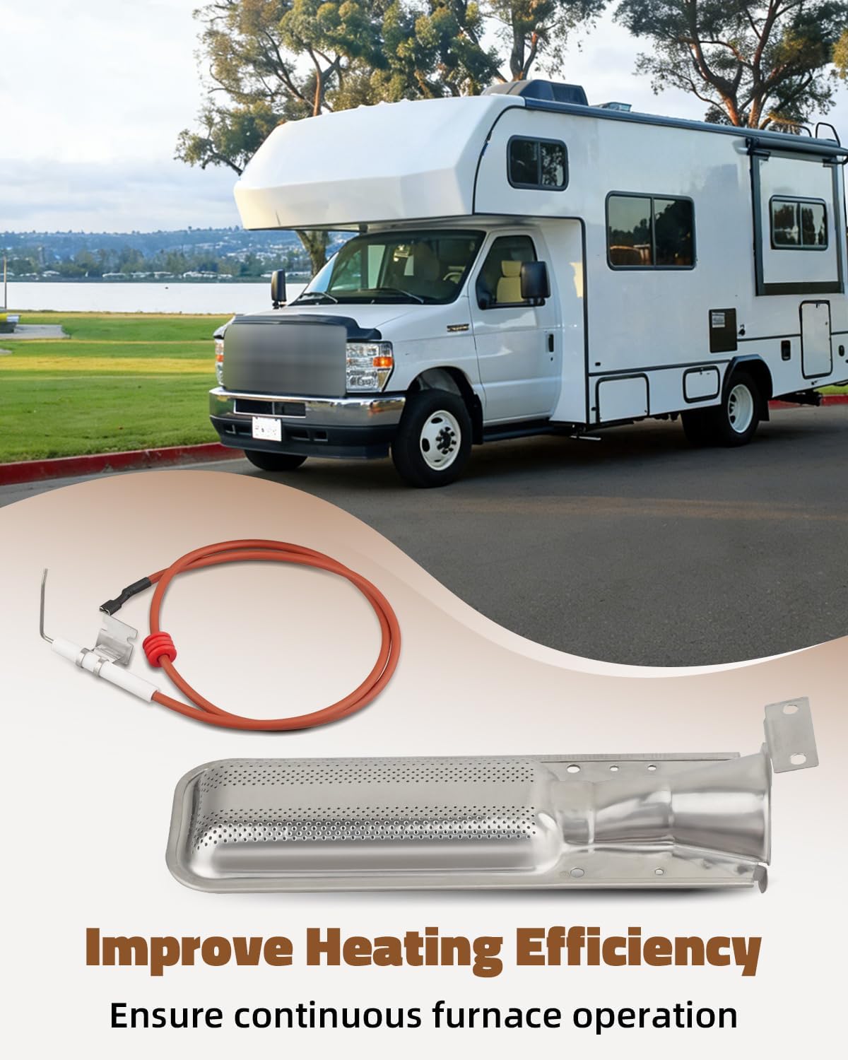 010799 Furnace Burner Assembly and 232286 Single Probe Gas Furnace Igniter Fit for Suburban RV Furnace SF-Series SF-20 SF-25S SF-30 SF-35 SF-42