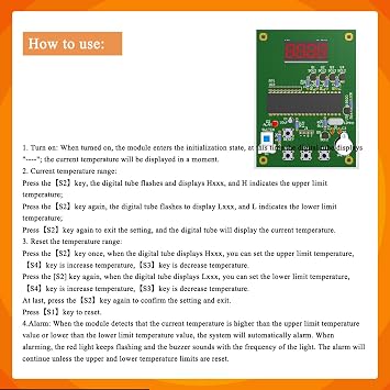 DIY Soldering Practice Kit with DS18B20 Temperature Sensor Module - Learn Soldering with a Functional 32F-210F(0-99C) Temperature Sensor Project for Beginners & Hobbyists