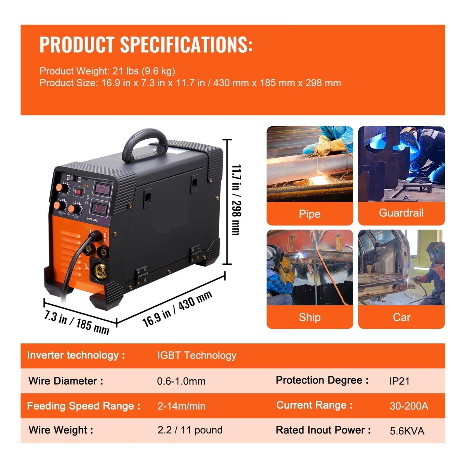 Saldatore 250/160/200A Ad Arco TIG 3 In 1 Saldatrice Stick IGBT DC Inverter Display Digitale Combo Lavoro E Fai-da-te Elevate Prestazioni Di Saldatura(200A)
