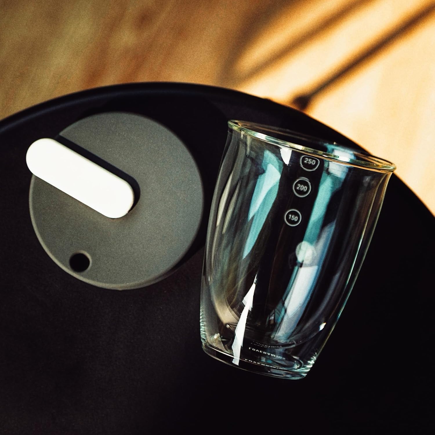 Loveramics Set of 1 x 300ml Latte Art Cup and Saucer (Forest) + Glass Travel Mug (Clear)