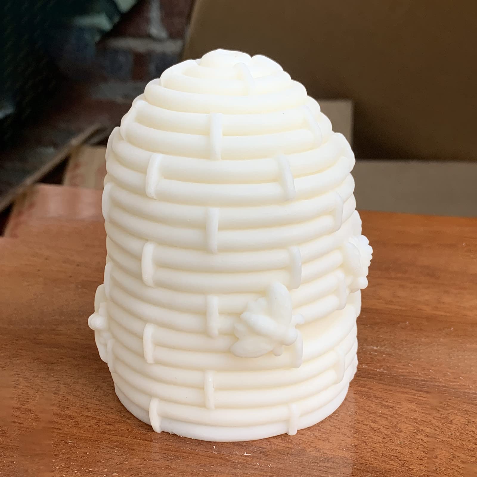 Moules de bougies en nid d'abeille 3D, pilier de ruche, en Silicone, bricolage, cire d'abeille faite maison, plâtre parfumé, savon, décoration de la maison  15