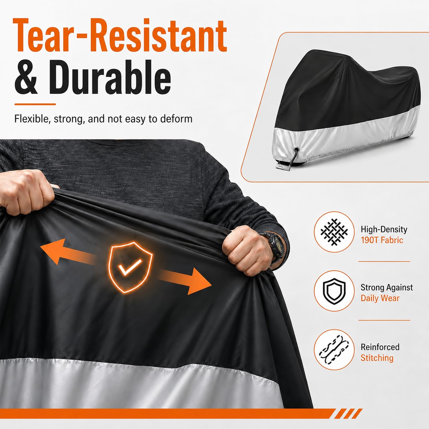 Amazon.com: Hanmir Motorcycle Cover Waterproof Outdoor with Lock