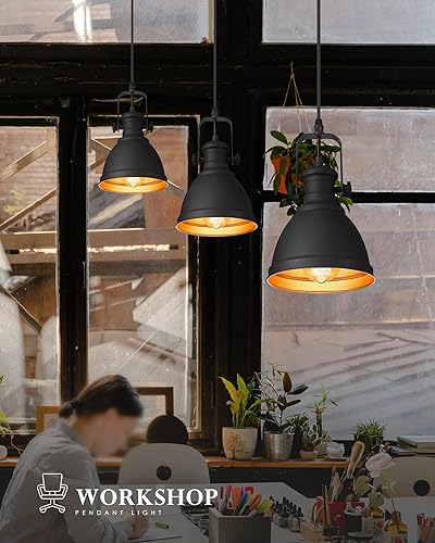 Miniatura 5 de Lámpara colgante moderna, juego de 2 lámparas colgantes, 3 luces montadas en la pared sobre el espejo