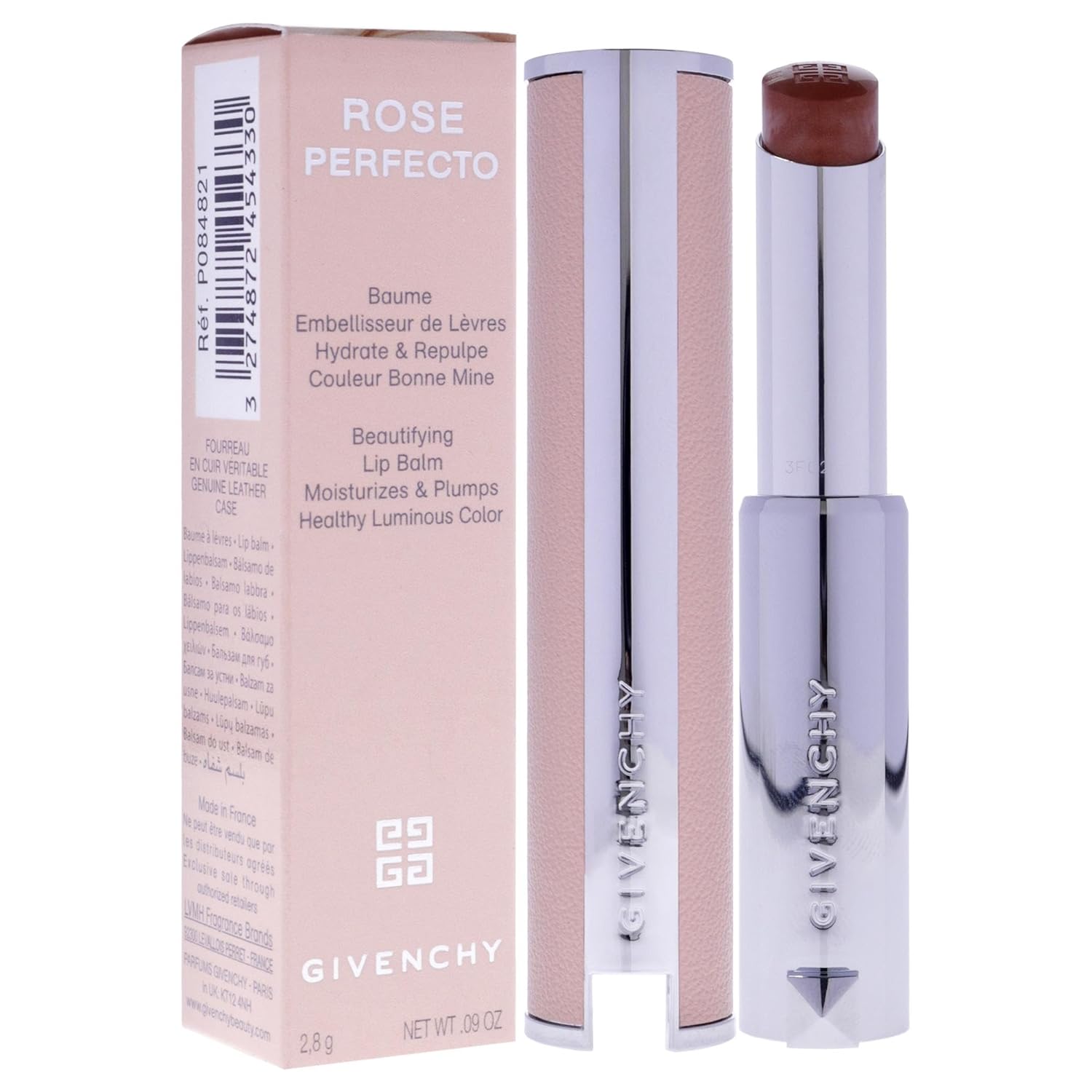 Givenchy Rose Perfecto Plumping Lip Balm - N302 Warm Maple for Women - 0.09 oz Lip Balm - Image 3