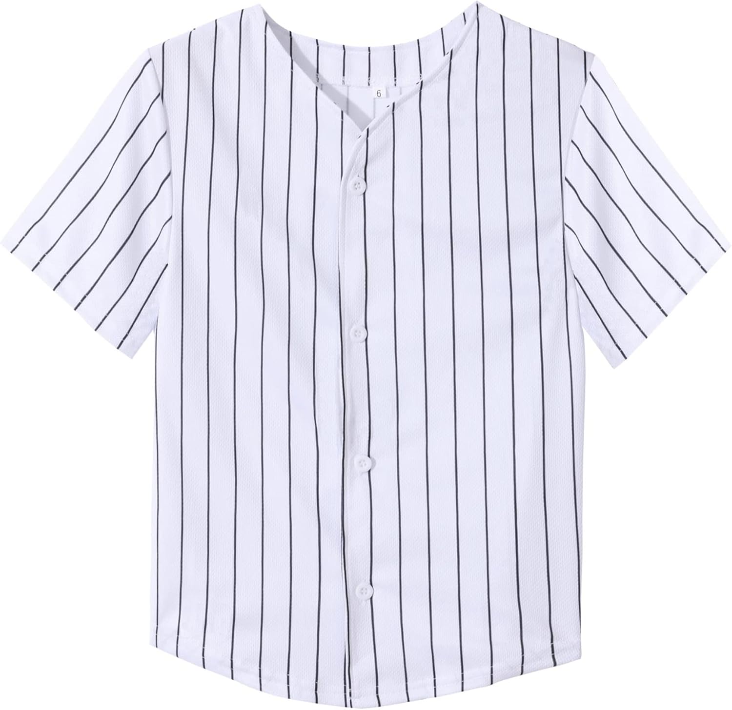 Mowbeat Boys Baseball Jersey Stripe Kids Girls Hip Hop T Shirts Short Sleeve Button Down Sport Jersey Shirt - Image 3