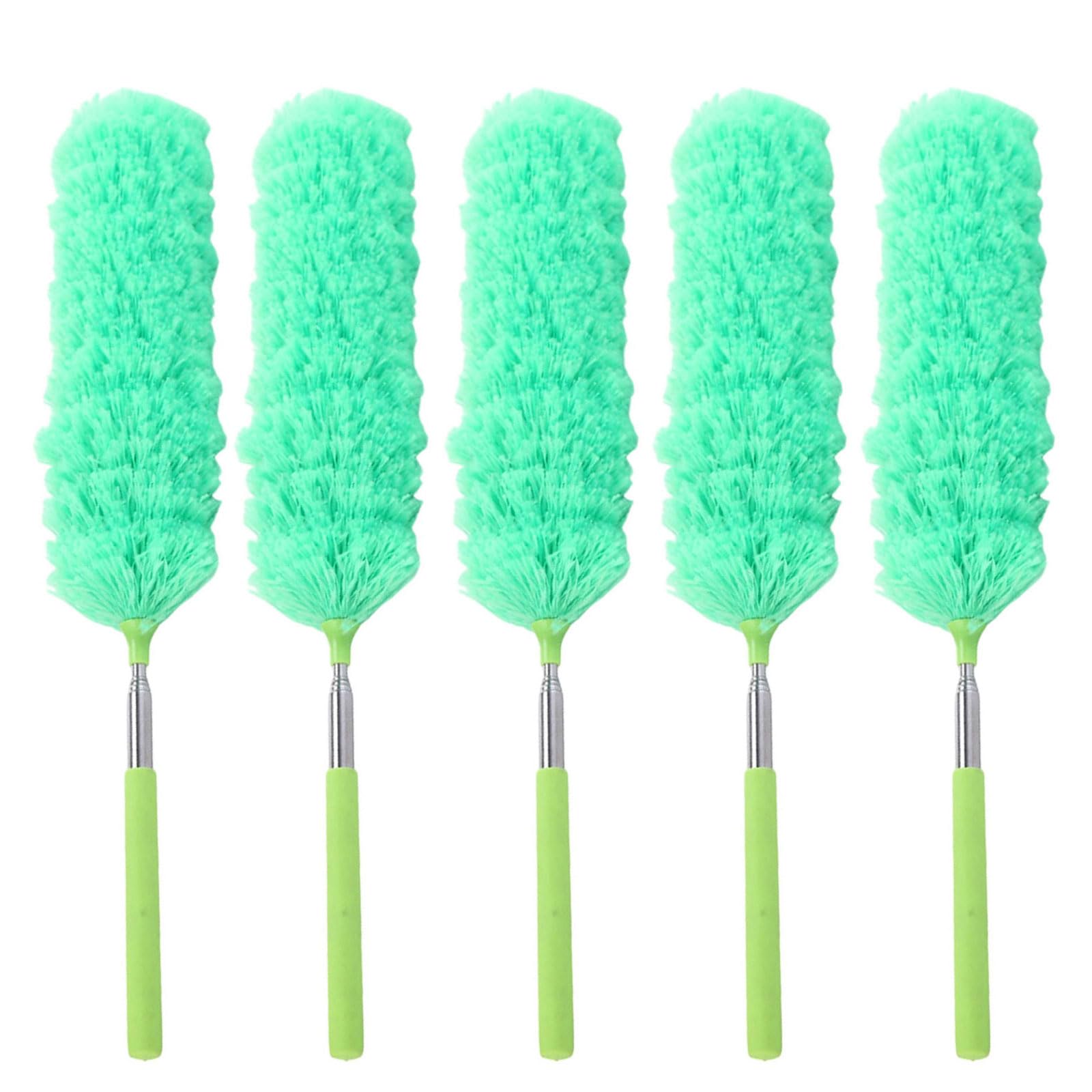 Qusinfc Expandable Fiber Dusters with Bendable Head and Ergonomic Telescopic Rod for Ceiling and Air Ventilation Maintenance Hard to Reach Area Cleaner