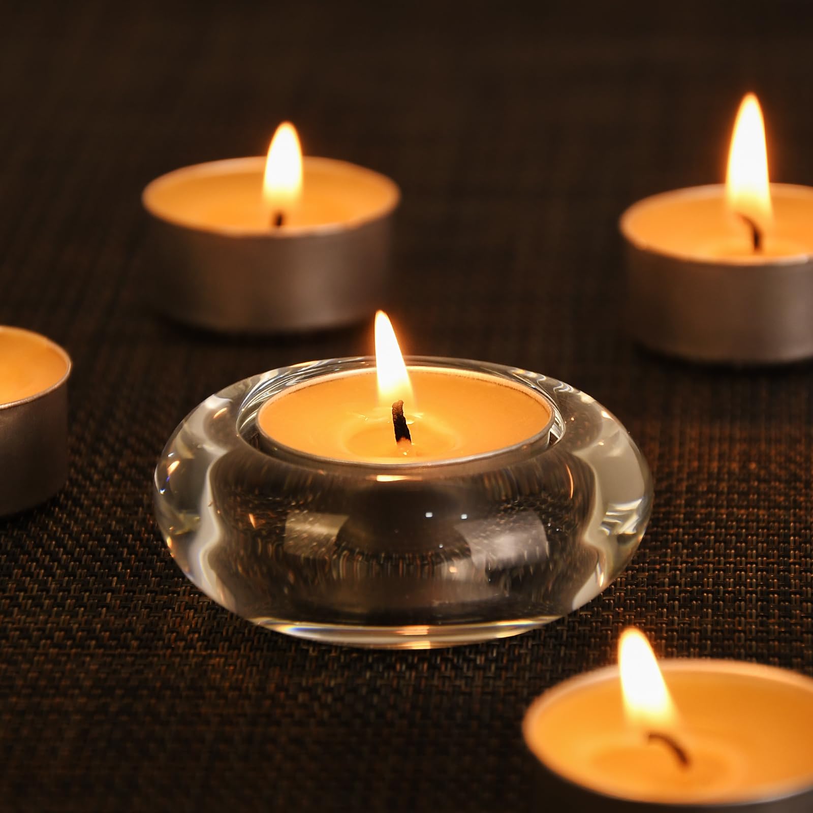 DEYBBY - Velas de té de cera de abeja natural, paquete de 20 velas de cera de abeja hechas a mano en taza de aluminio, ideal para decoración del hogar