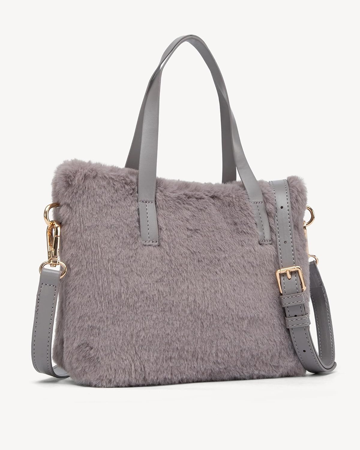 NEWBELLA Women's Plush Tote Bag - Cute Fuzzy Handbag with Soft Texture, Cozy Purse for Fall Winter, Casual Everyday Carryall - Image 2