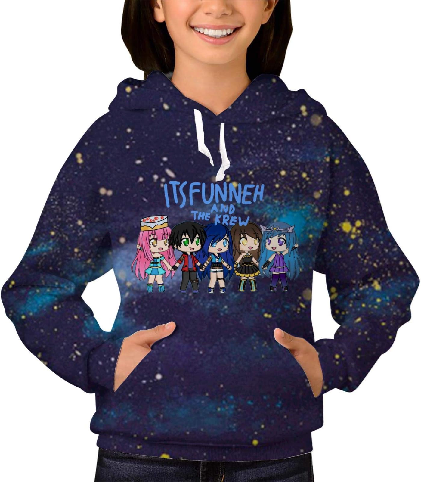Unisex Pullover Hoody Funny_Funneh Sweatshirts for Child Hooded Hoodies Pockets Youth M