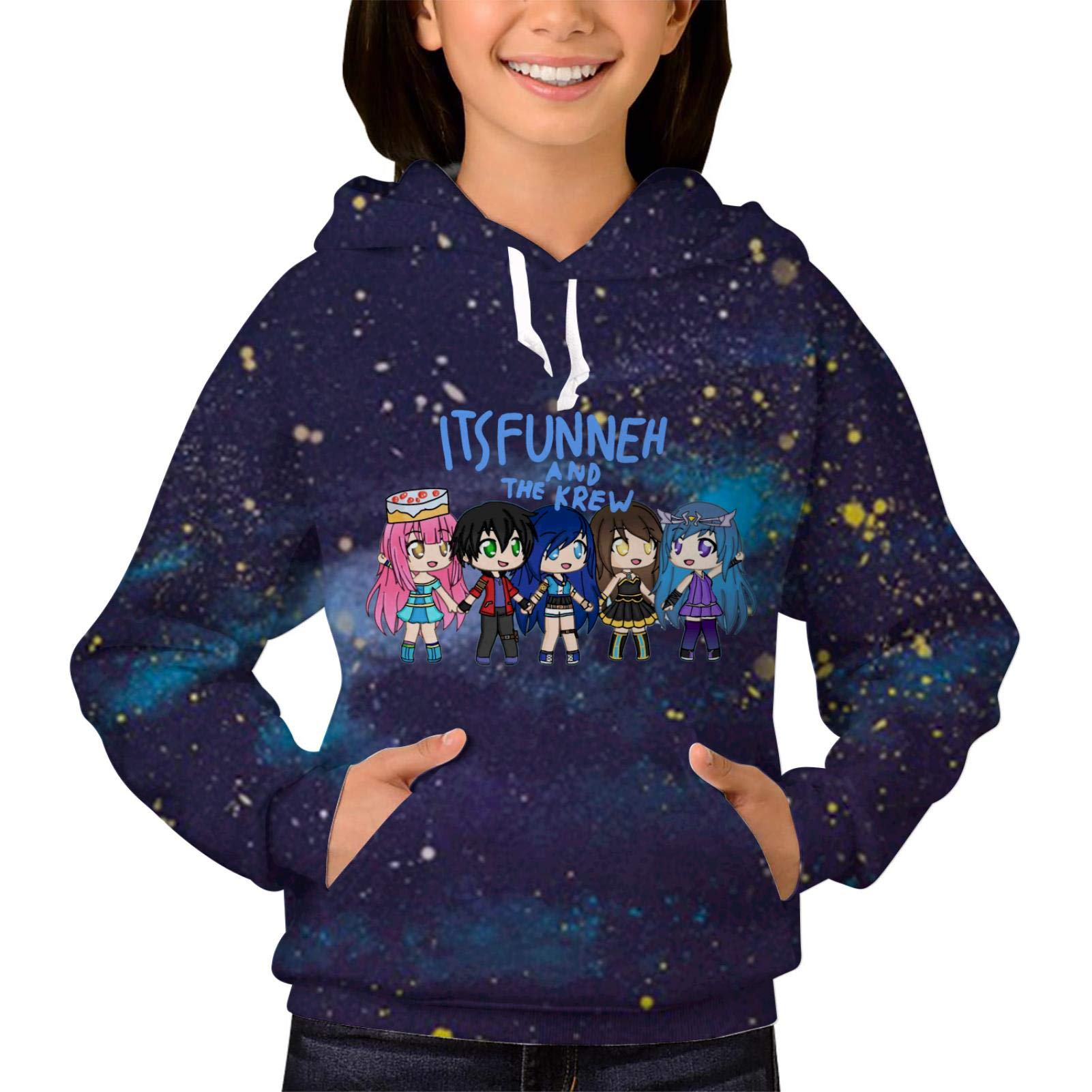 Unisex Pullover Hoody Funny_Funneh Sweatshirts for Child Hooded Hoodies Pockets Youth M