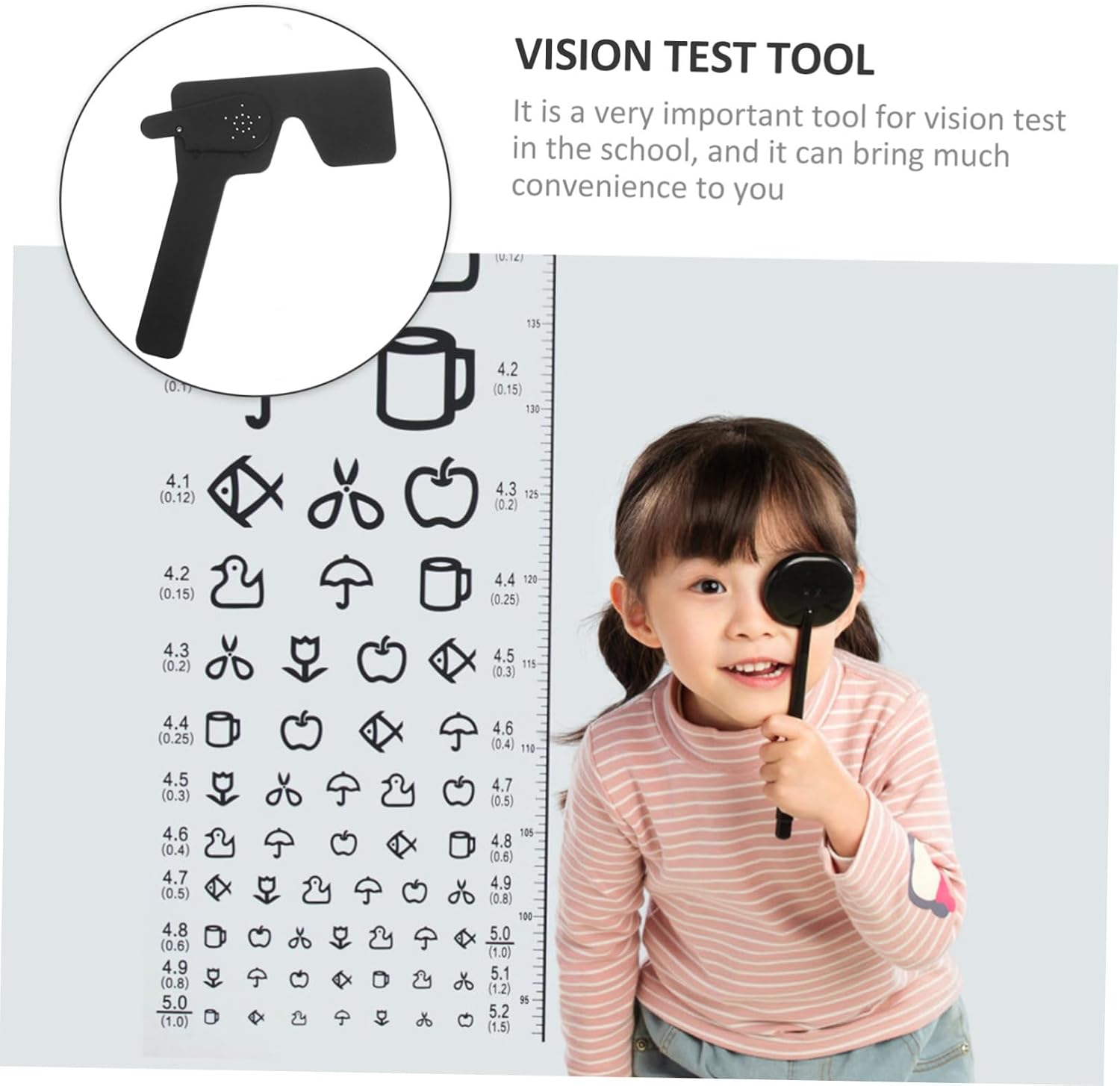 Alipis Eye Patch Professional Blindfold for Eyesight Testing Slip Design Solid Color Eye Occluder for Eye Chart Exams Suitable for Pediatric Occlusion