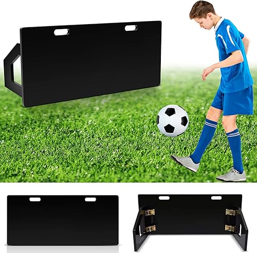Deekin Rebotador de fútbol con 2 ángulos plegable para entrenamiento de fútbol, tablero de pared para pasar y practicar tiro