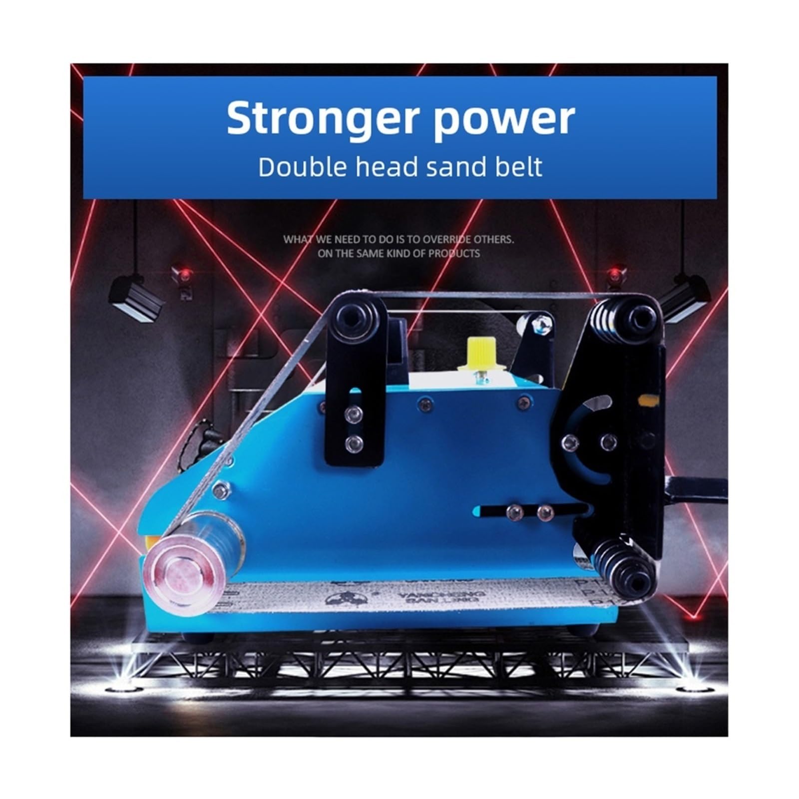 Smerigliatrice a nastro 950W Mini levigatrice a nastro elettrica Macchina for carta vetrata a nastro fai-da-te Macchina for affilare i coltelli multifunzionale per lavorazione del legno, levigatura e