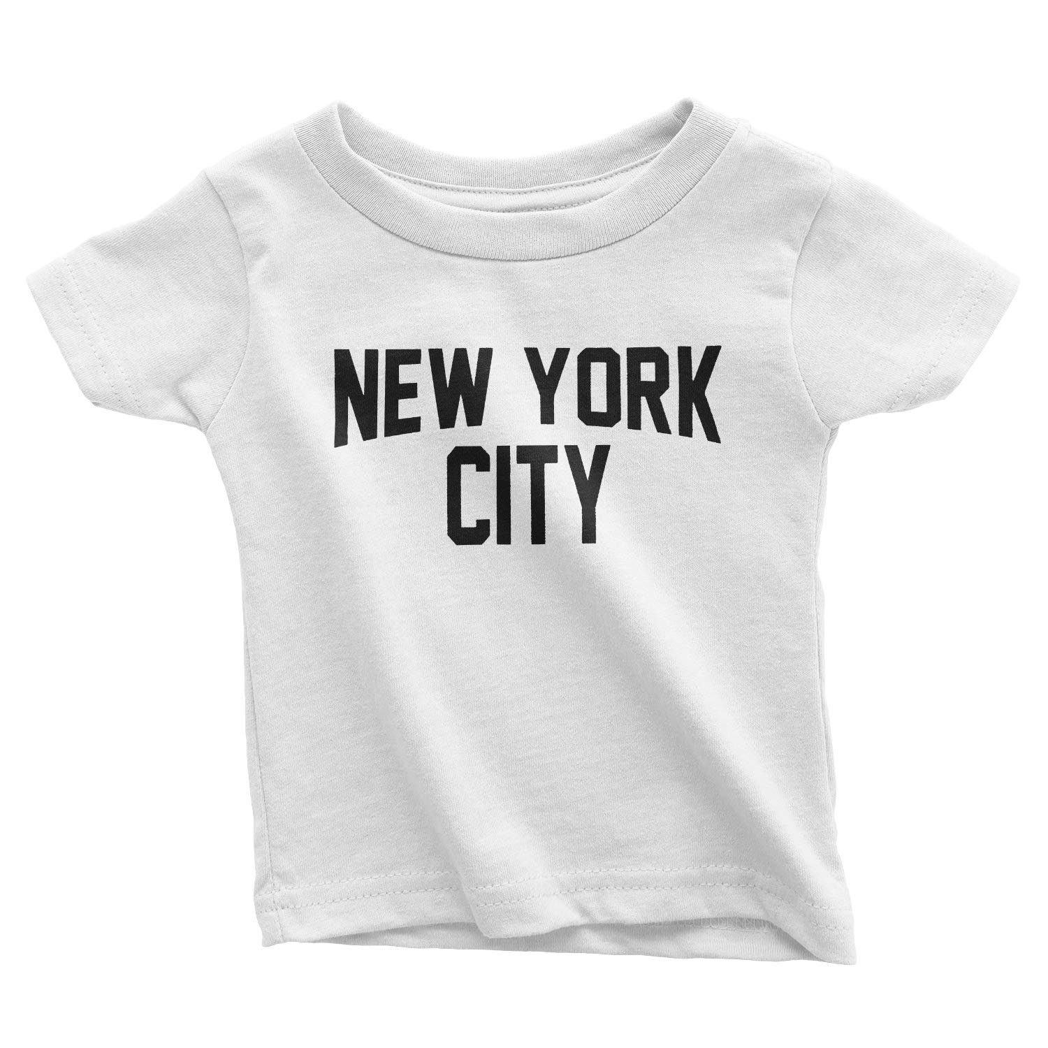 Ladies New York City Ringer Shirt Distressed Retro Design Tee Black White