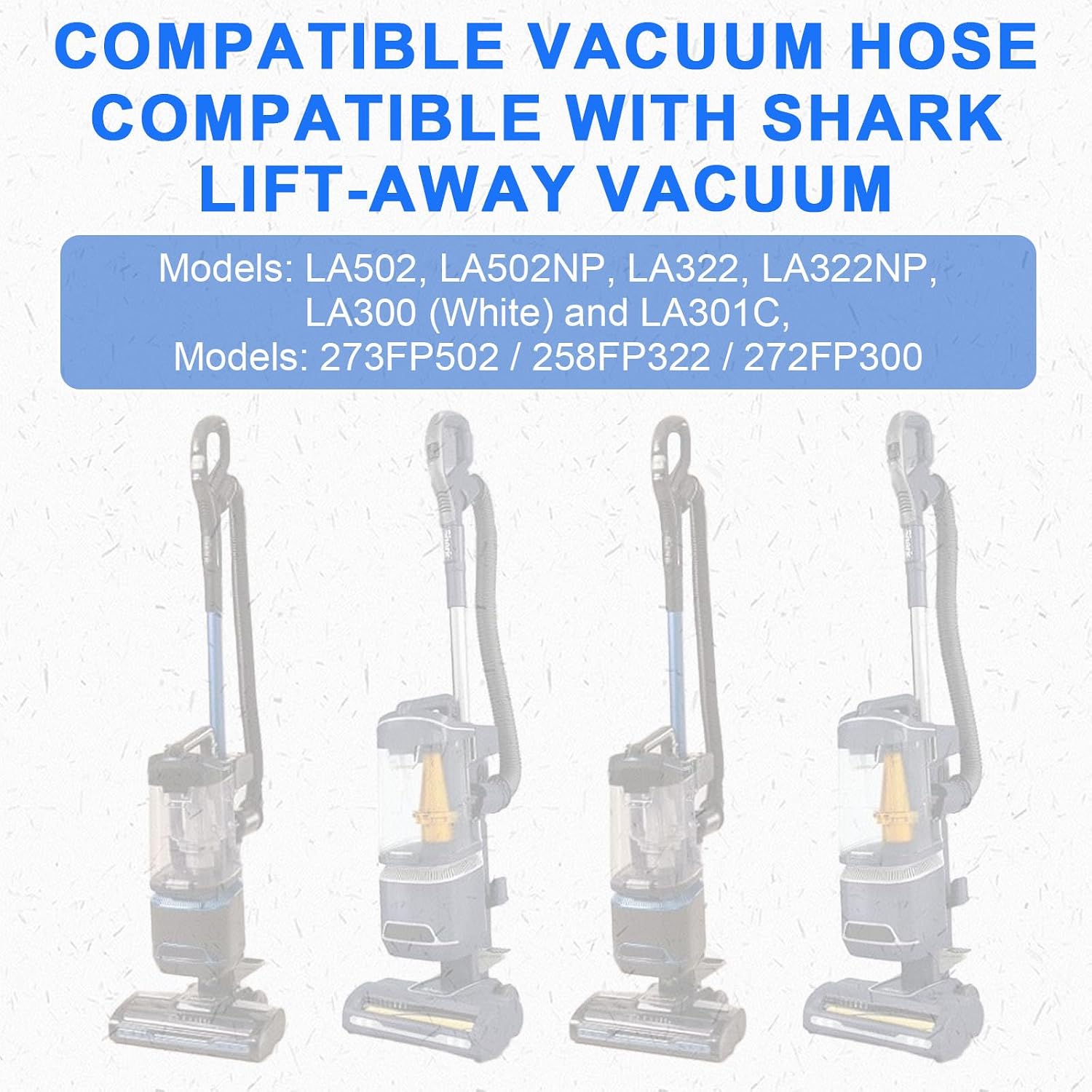 Replacement Hose for Shark Vacuum, Durable Vacuum Cleaner Hose Replacement Parts Attachments Accessories Compatible with Shark LA502 LA502NP LA322 LA322NP LA300 (White) and LA301C