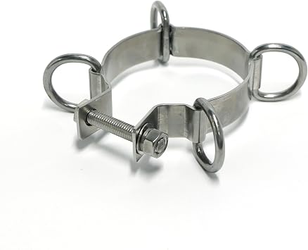Royal Shade Clamp for Sun Shade Sails Pole Stand Post Heavy Duty Accessories, Awning Support Poles, Adjustable Mounting for Light String Pole Hardware, Sign Post, Fence Post with 4 x D-Rings