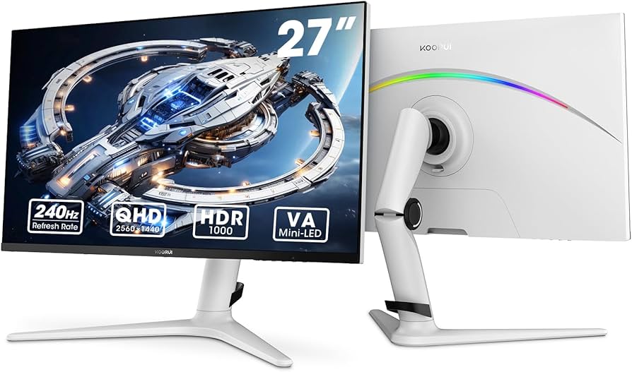 Amazon.com: KOORUI Monitor, 27” 240Hz Gaming Monitor, Mini-LED