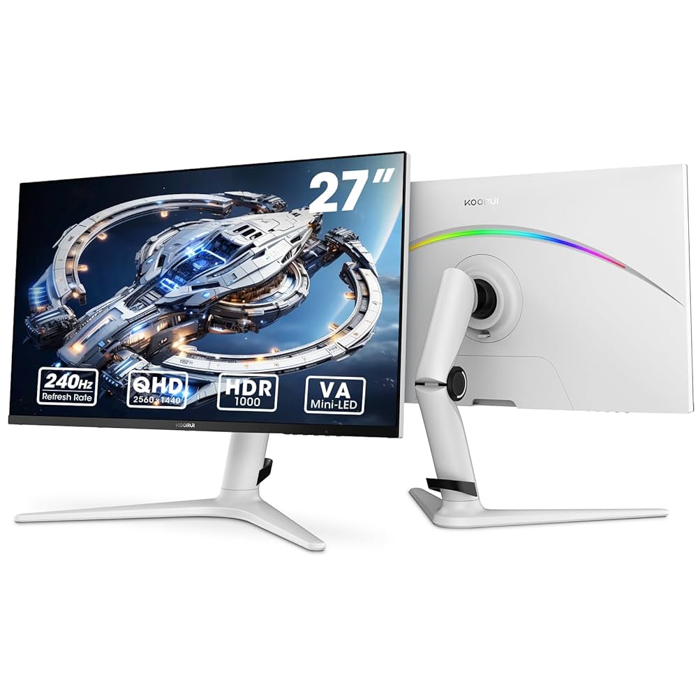 Amazon.com: KOORUI Monitor, 27” 240Hz Gaming Monitor, Mini