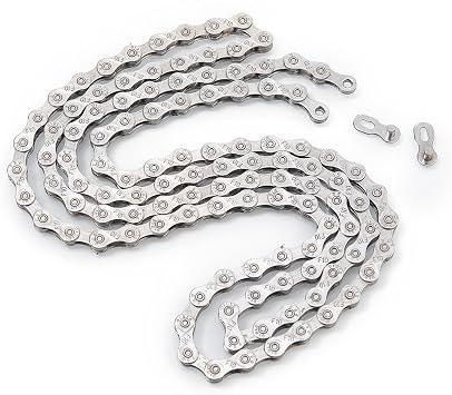 ZHIQIU FSC 10 Speed 116 Links Bicycle Chain, Silver,Gold 1/2x11/128-Inch Compatible with 9 Speed
