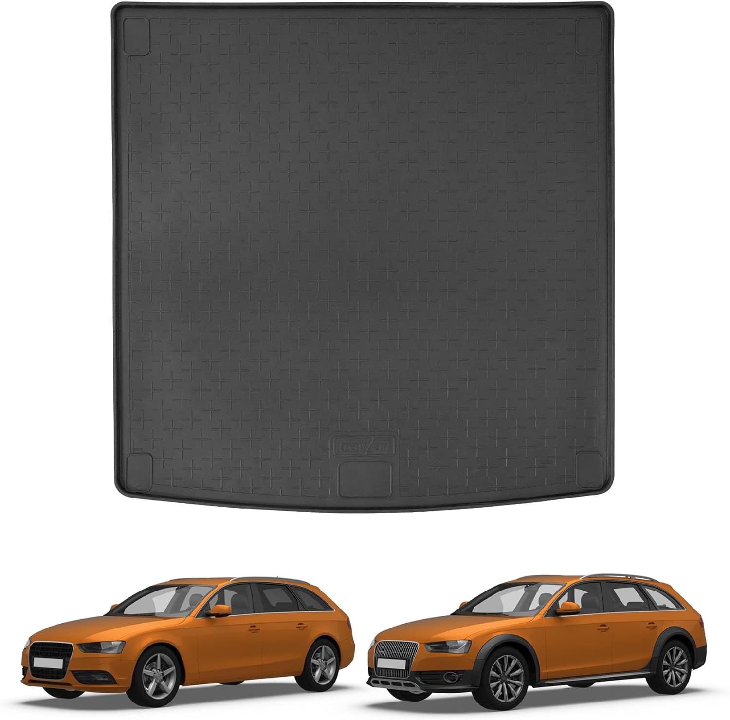 Travall CargoMat Trunk Liner Compatible with Audi A4 & S4 (2008-2016) Premium Tailored to Fit Car Floor Trunk Mat Waterproof Black Rubber All Weather Dog Friendly Car Specific Trunk Protector
