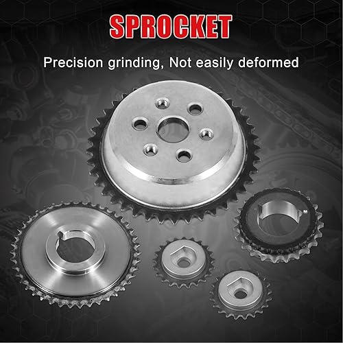 Miniatura 5 de 94201S Kit de cadena de distribución con carril guía tensor, piñón de piñón de manivela compatible con Chevy Malibu 2008-2013 Equinox Buick L4 2.0L