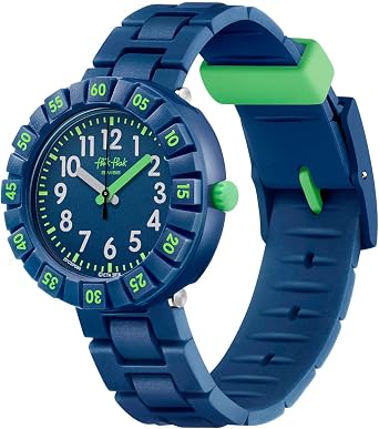 Flik Flak Boy Kids Watch Biosourced Quartz Waterproof Solo Dark Blue