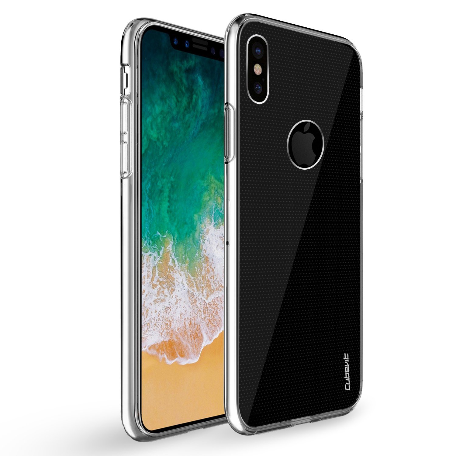 iPhone X Case, Cubevit iPhone X Case Cover [Crystal Clear] Ultra-Thin Premium Transparent Soft TPU Silicone Scratch-Resistant Protective Case for iPhone X 2017