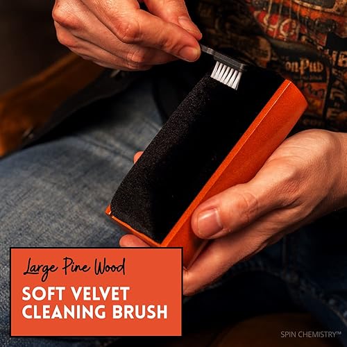 Miniatura 6 de Kit de limpieza de discos de vinilo, sistema limpiador de discos de vinilo de alta calidad con cepillo de limpieza para aguja de tocadiscos,