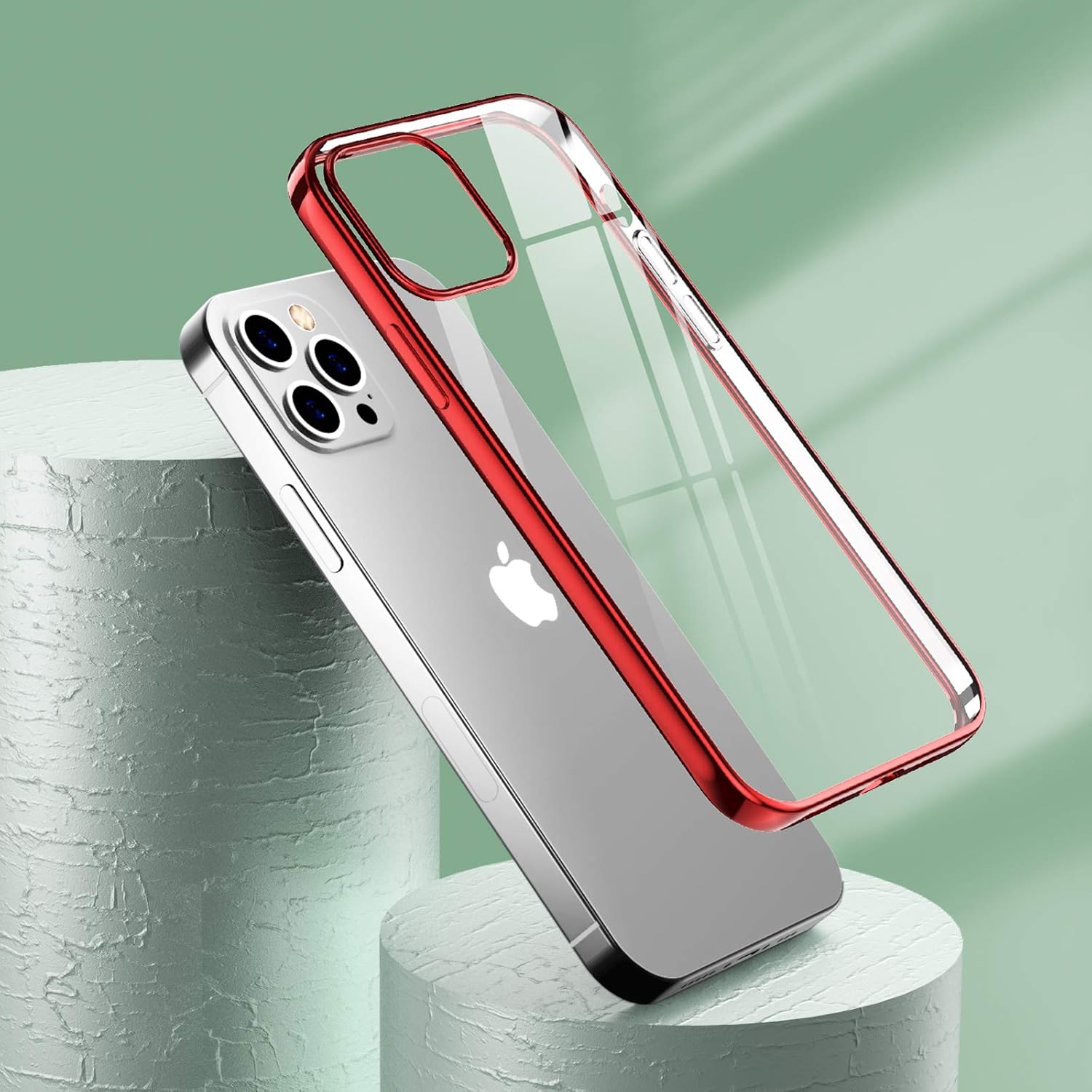 Temdan Clear Case Compatible with iPhone 12 Case/iPhone 12 Pro Case,Non-Yellowing Shockproof Protective Phone Case- Slim Thin : Cell Phones & Accessories