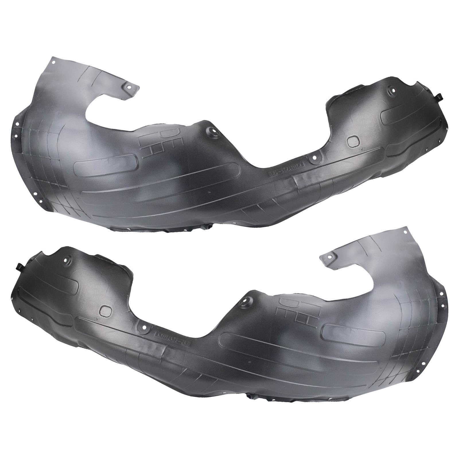 TRQ Front Driver and Passenger Side Inner Fender Liner Set | For 2017-2019 Kia Niro