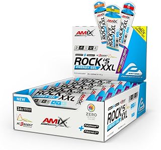 Amix™ Rock‘s Energy Gel XXL – Gel Energético con Carbohidratos, Minerales y Vitamina C – Sin Cafeina - Fuente Rápida de Energía para Deportista - Sabo