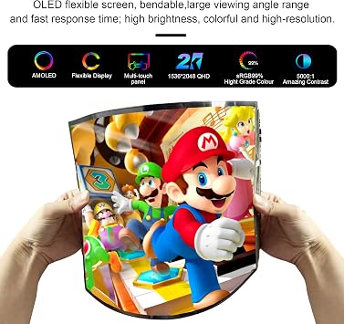 wisecoco OLED Flexible Display 13.3 Inch Amoled On-Cell Capacitive Touchscreen 2K 2048x1536 IPS Bendable Flexible Screen Display