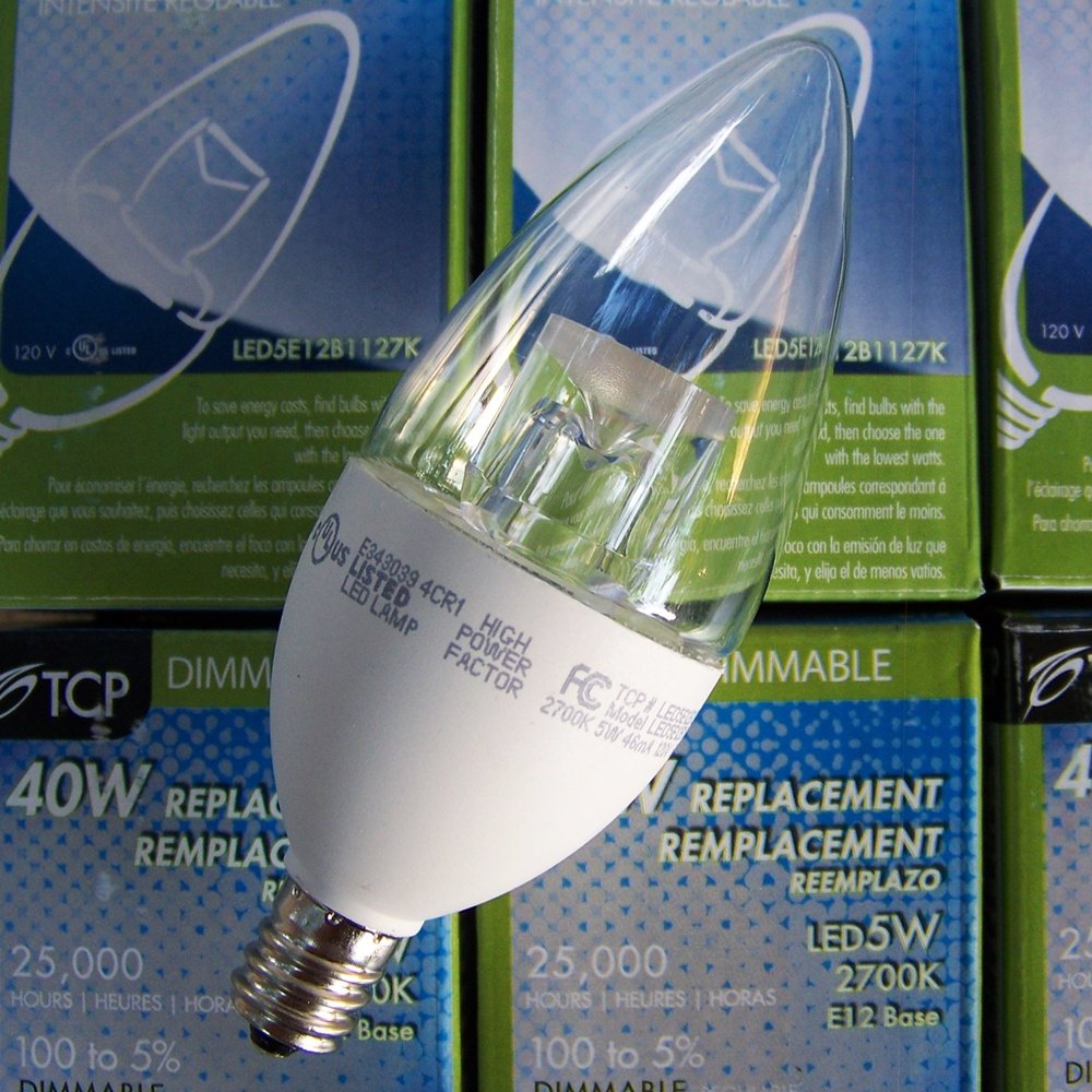 Amazon.com: TCP LED5E12B1127KF Candelabra LED Bulb, Frosted B11