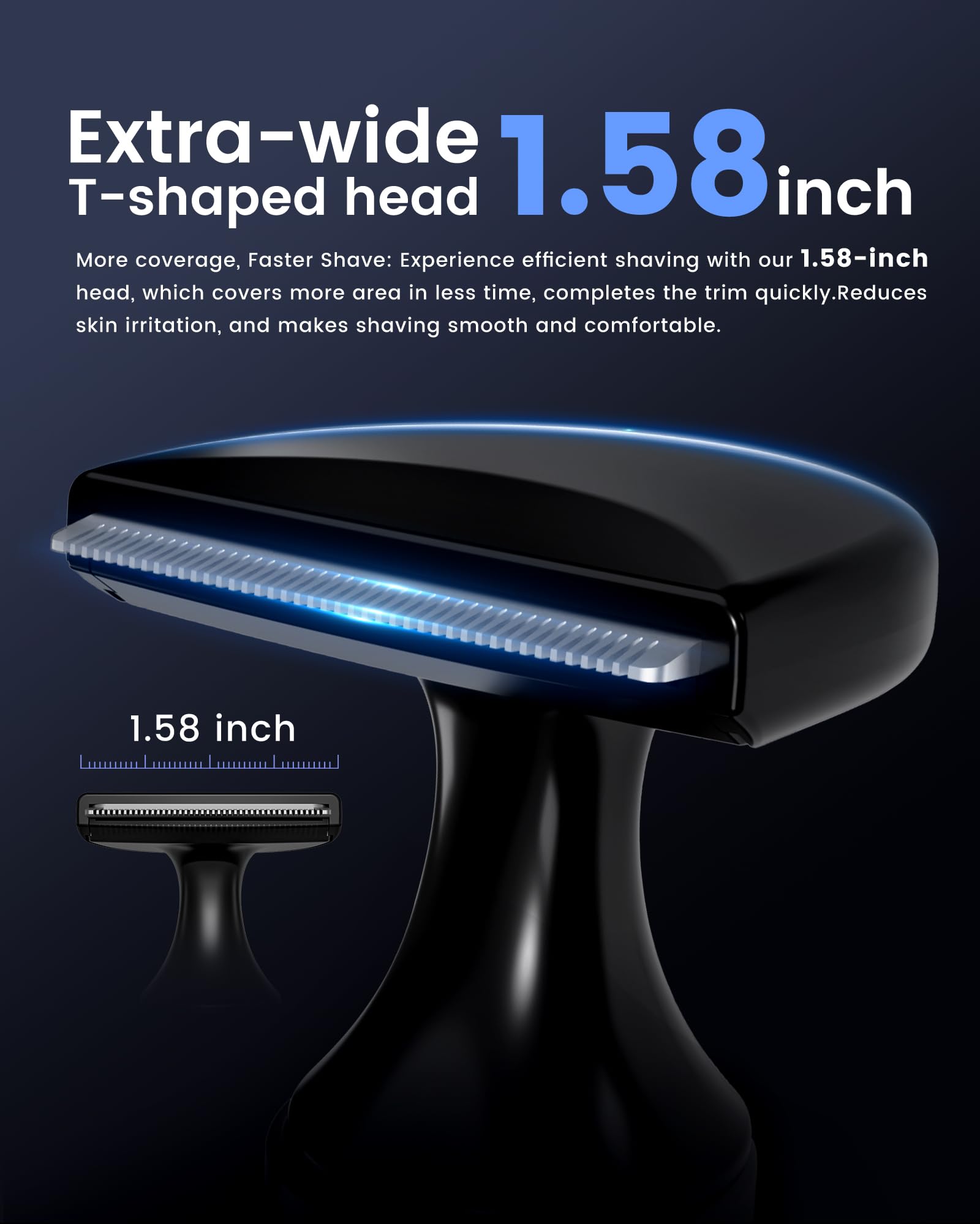 NUBACK Rückenrasierer Herren, 3 in 1 Mens Rasierer Herren, Trimmer for Herren mit Faltbarem Griff, Mens Back Shaver Elektrisch, Bodygroom Herren Sets with Wider Blade,Geschenk Mann