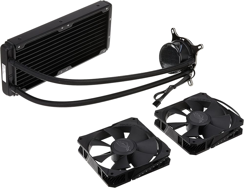 ASUS ROG Strix LC 240 RGB AIO Liquid CPU Cooler 240mm Radiator, Dual 120mm 4-Pin PWM Fans with Fanxpert Controls, Support for Intel and AMD Motherboards thumbnail 2
