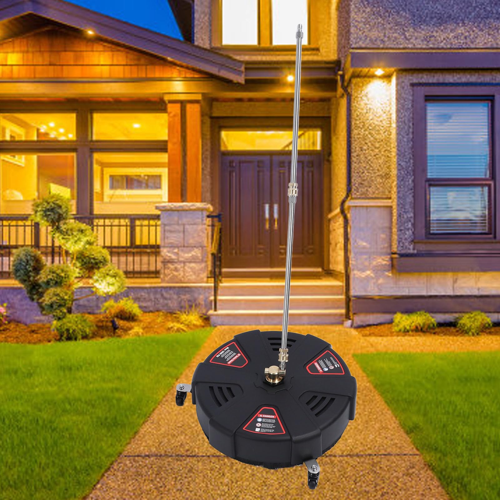 Limpiador de Superficies de Lavadora a Presión de 3600PSI, Lavadora Eléctrica de Alta Presión de 16 Pulgadas con Conector Rápido para Limpieza de Jardines y Pavimentos