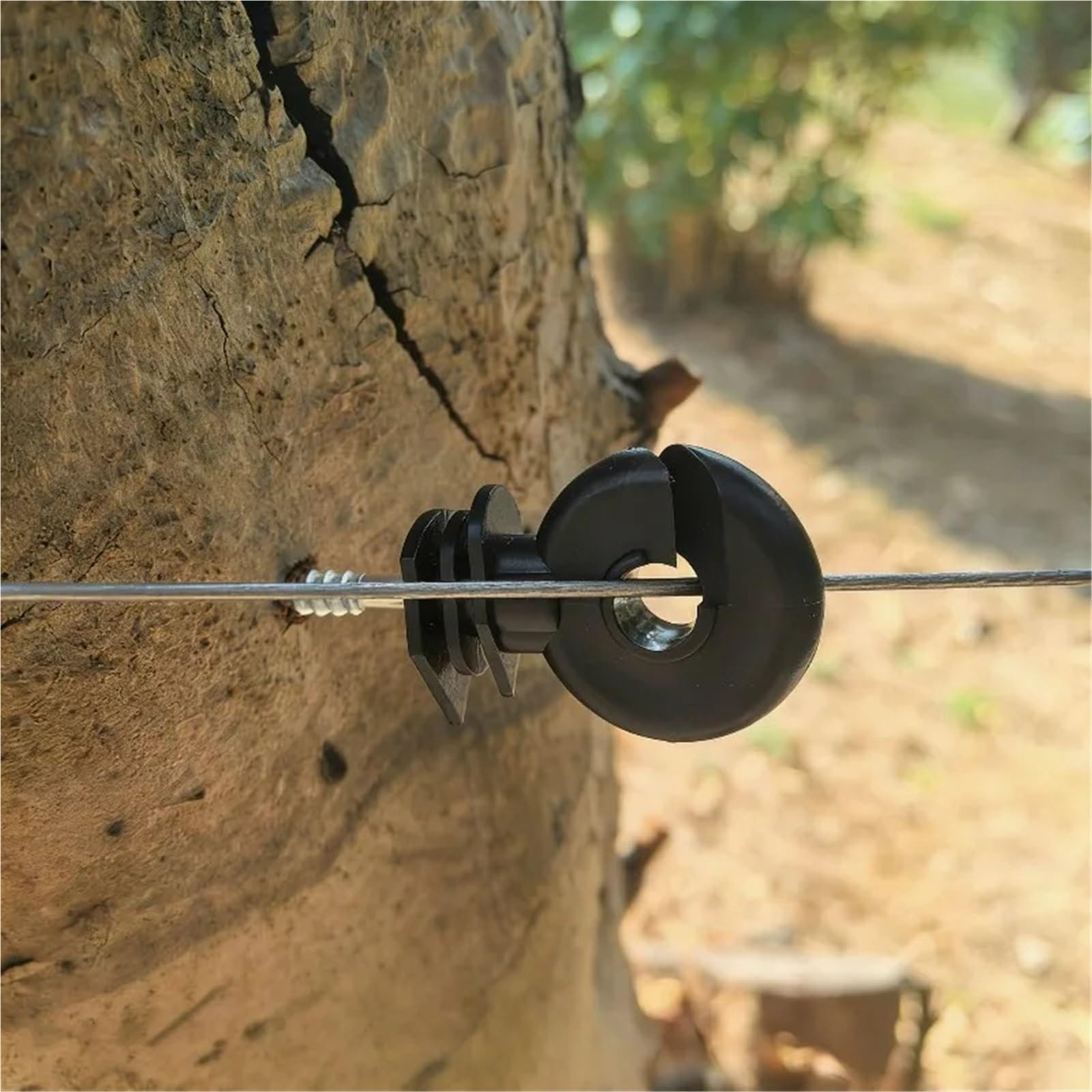 Isolatori Per Recinto Elettrico Anello isolante for recinzione elettrica nera, vite con punta autofilettante, chiodo for agricoltura ranch, fissaggio degli strumenti di filo(50PCS)