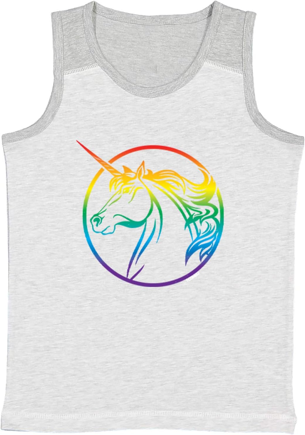 Unicorn Profile - Majestic Magical Youth Contrast Back Tank Top