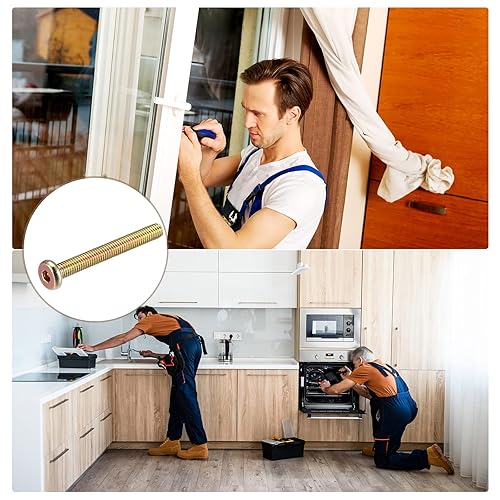 Vista 82 de METALLIXITY Tornillos de máquina de cabeza hexagonal (M8x50mm), 10 unidades, tornillos de acero al carbono, para maquinaria, muebles, bricolaje