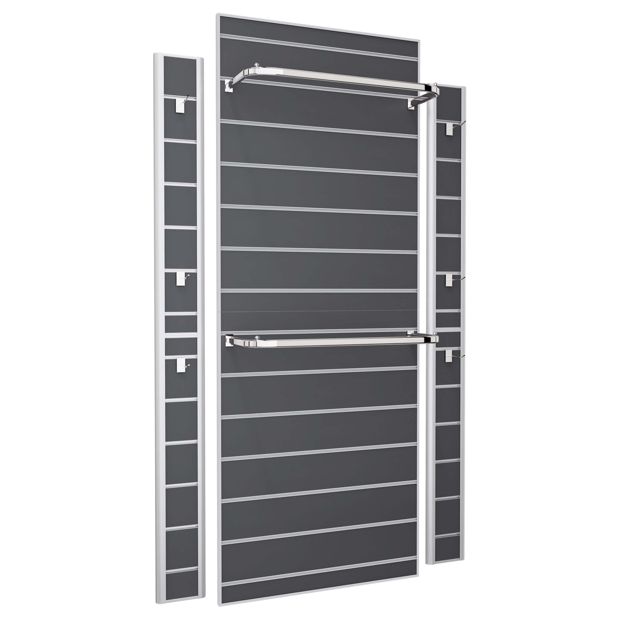 Lamellenwand Sydney 11er Set, Profilabstand 15,5 cm, Anthrazit