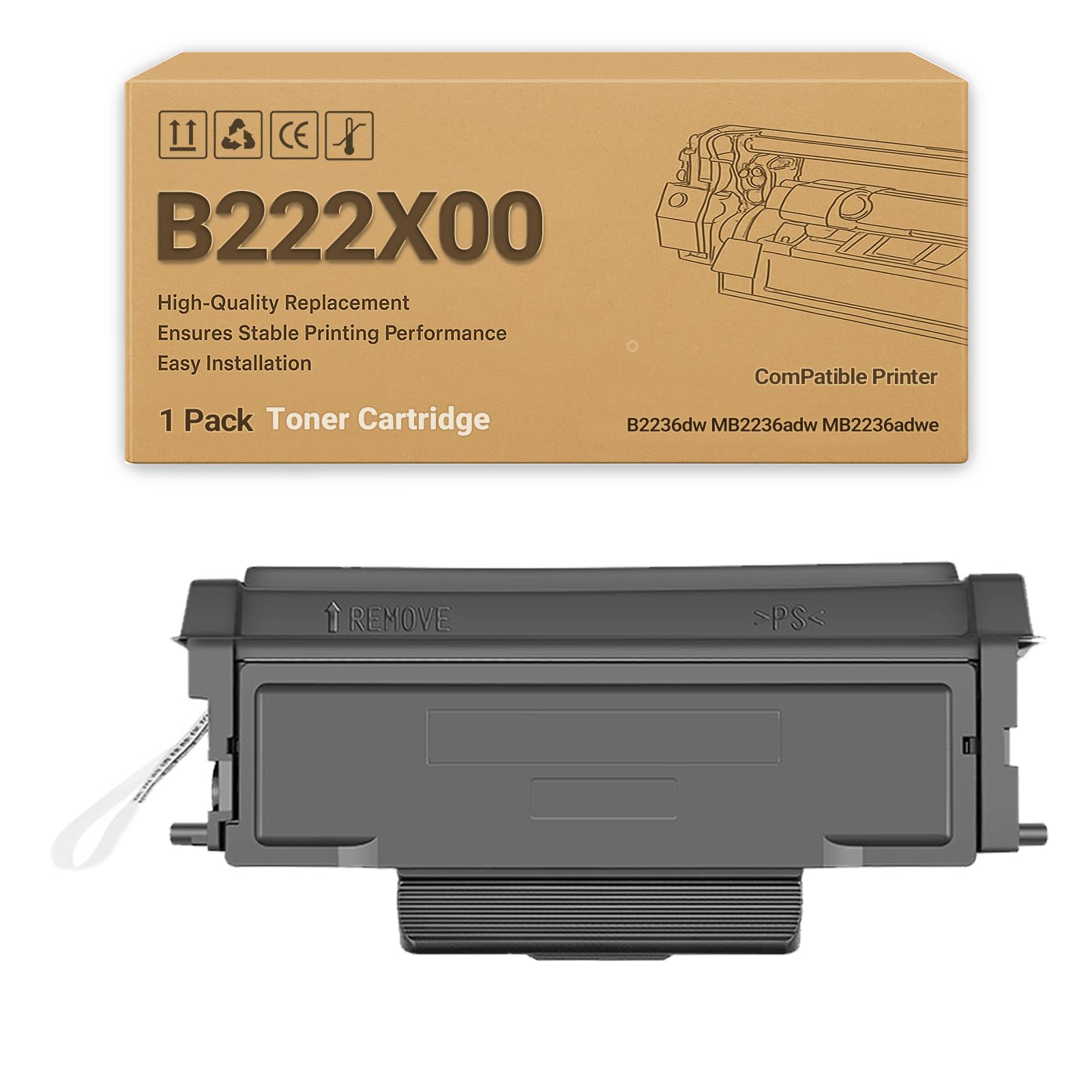 Ricambio Per Cartuccia Toner B222X00 Compatibile Con Le Serie per B2236dw, MB2236adw E MB2236adwe E Con 6000 - Resa Pagina 1 pack