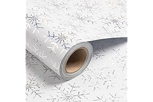 RUSPEPA Christmas Wrapping Paper, Jumbo Roll Snowflake