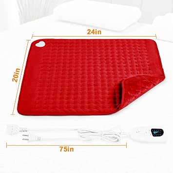 Deepsoon Heating Pad,Electric Heating Pads for Back,Gifts for Men Women