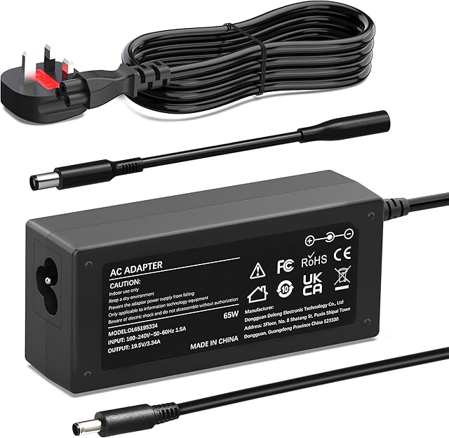 65W 45W Laptop Charger for Dell Inspiron 17 15 14 13 11 7000 5000 3000 Vostro 15 14 3000 3420 3520 3552 5559 5558 5593 5755 5759 5767 HA65NS5-00 HA45NM140 LA45NM140 0G6J41 AC Adapter Power Supply