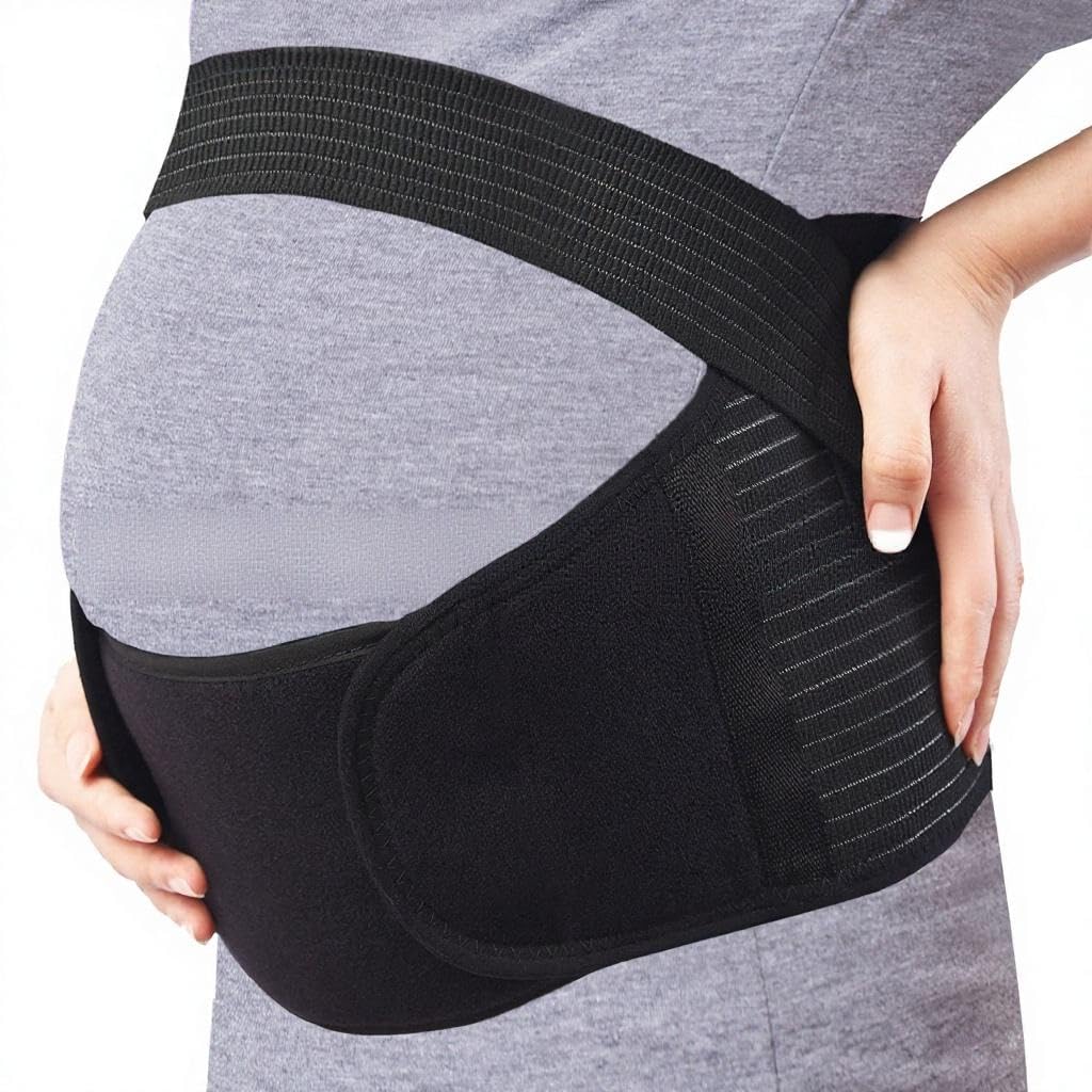 Maternity Belt Adjustable Pregnancy Support Belt for Belly, Back & Pelvic Relief | Comfortable Prenatal Belly Band for Lower Back Support | Breathable Pregnancy Belt for Prenatal & Postpartum Use-image-28