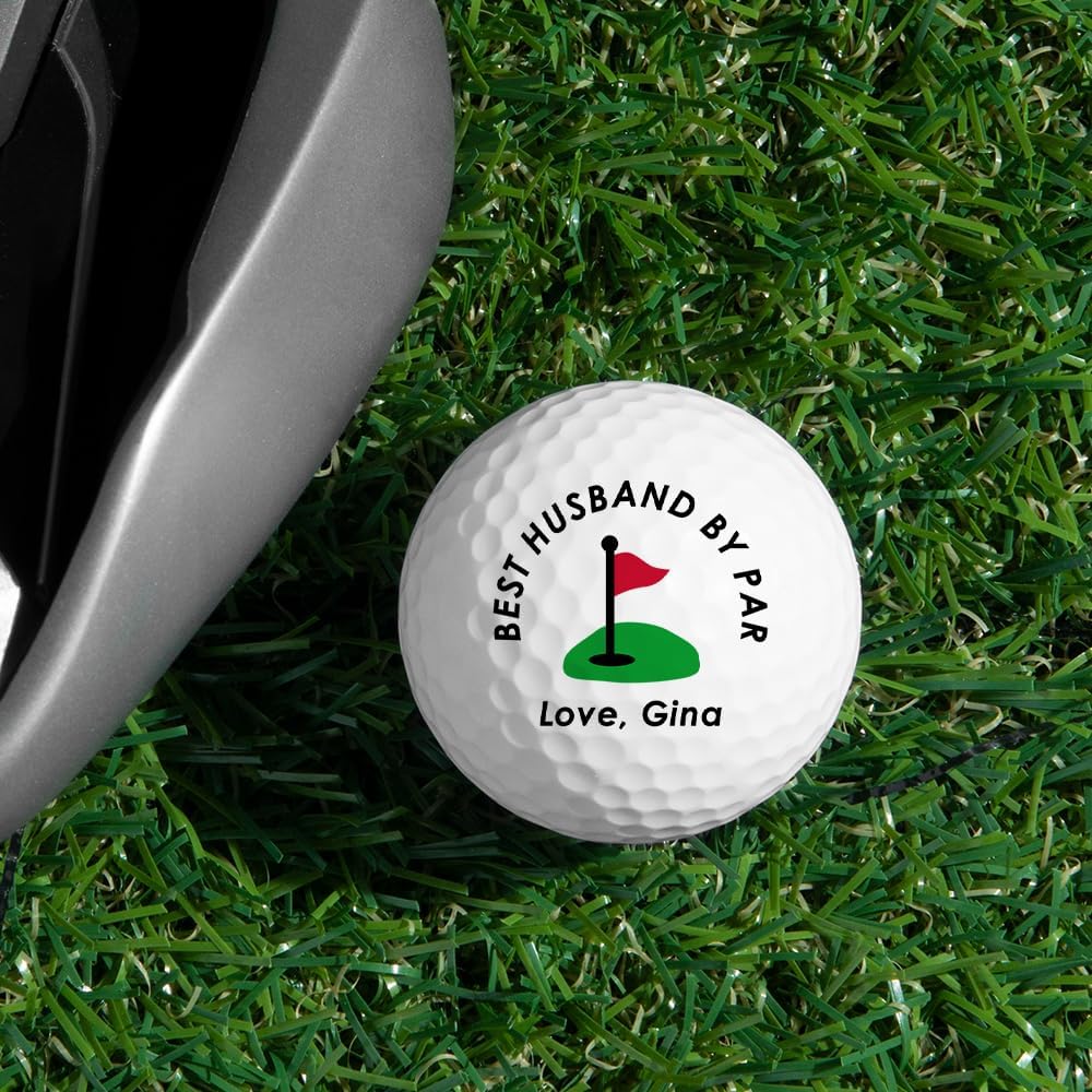 CALLIE Personalized Golf Ball Custom Golf Balls for Men Women Golf Lovers - Mothers Day Father's Day Birthday Gift with Flag Pattern Design