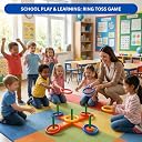 Be Bright 13-Piece Ring Toss Game Set for Kids & Family | Indoor Outdoor Fun Tossing Game | Colorful Plastic Rings & Stand | Skill Development Toy for Boys Girls gallery image