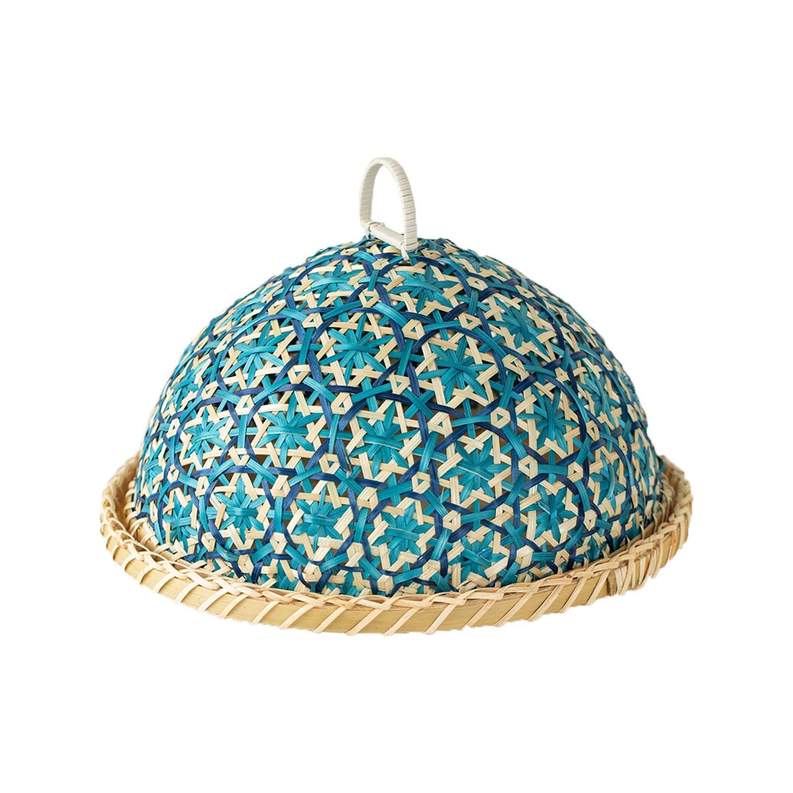 Tsophreniq Handwoven Rattan and Wood Basket for Fruits Breads Snacks Ventilated Cover Serving Home Decor Multifunctional Wood Rattan Basket Fruit Storage Bread Serving Decorative Home Accent