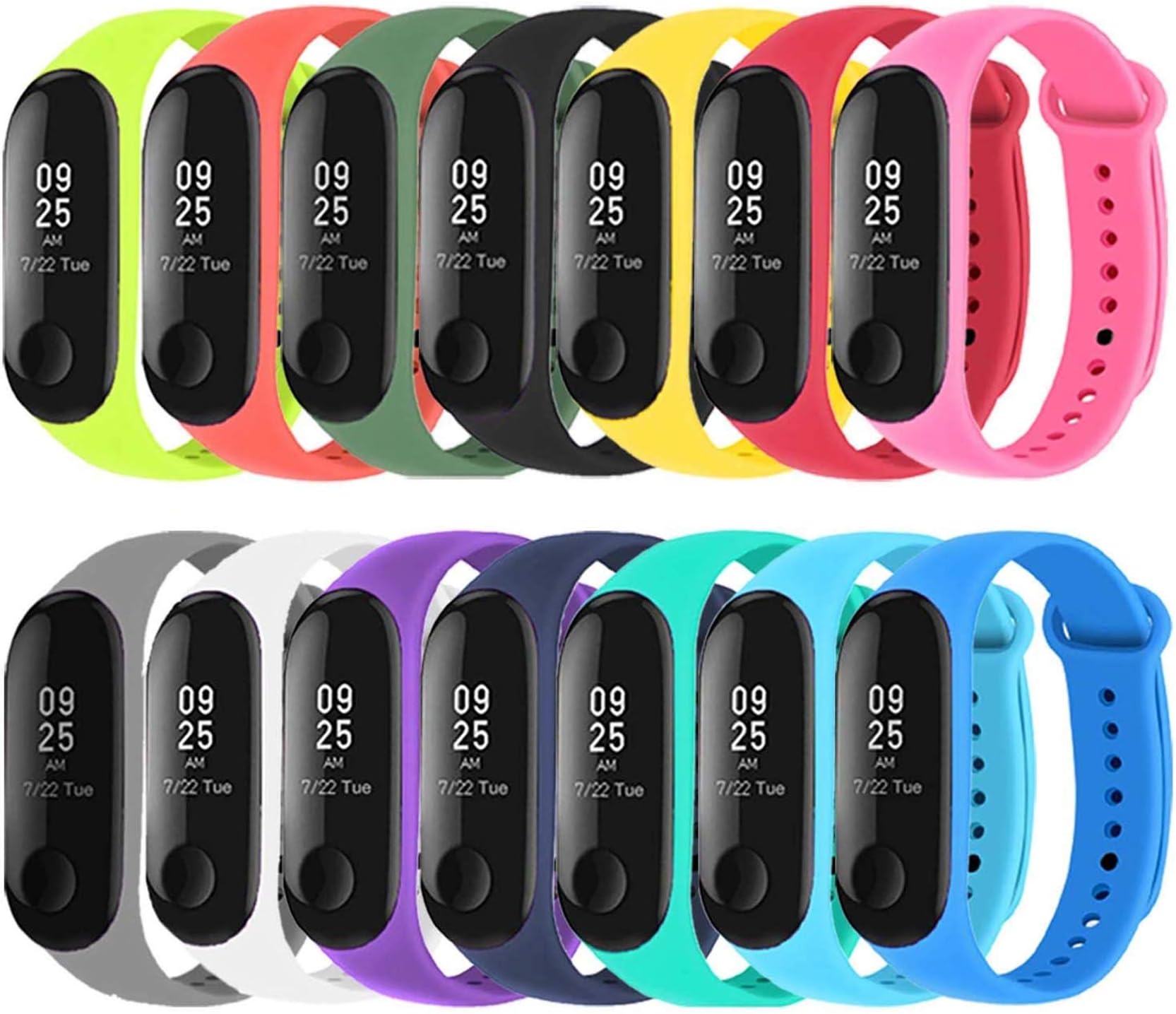 Mardozon 14 Colors Straps for Xiaomi Mi Band 4/3 Soft Silicone Replacement Band Fitness Sport Smart Bracelet Wristband for Mijia Mi Band 3/4